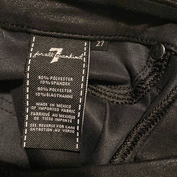 7 for all Mankind Black Pants - Picture 2 of 4